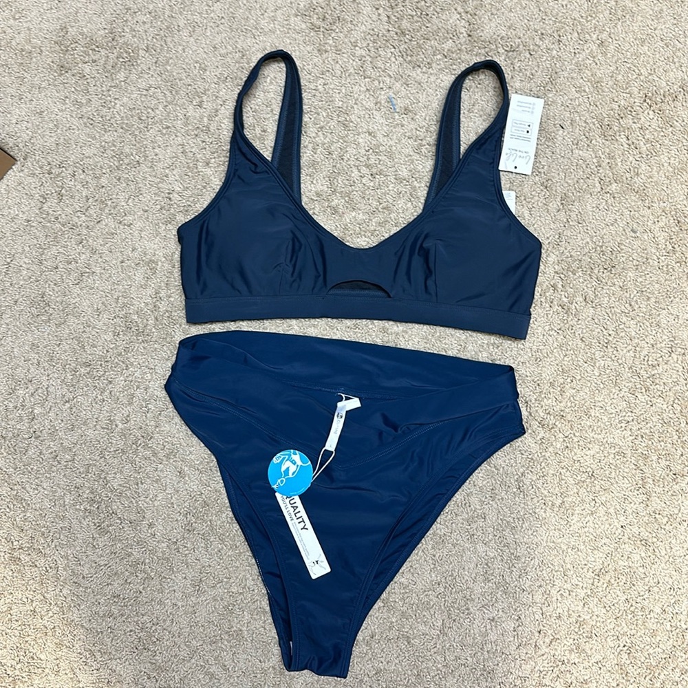 2 piece bathing suit high waist